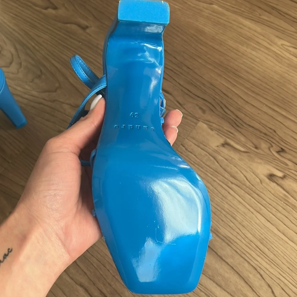 New Sandro Paris blue sandals - Picture 4 of 8